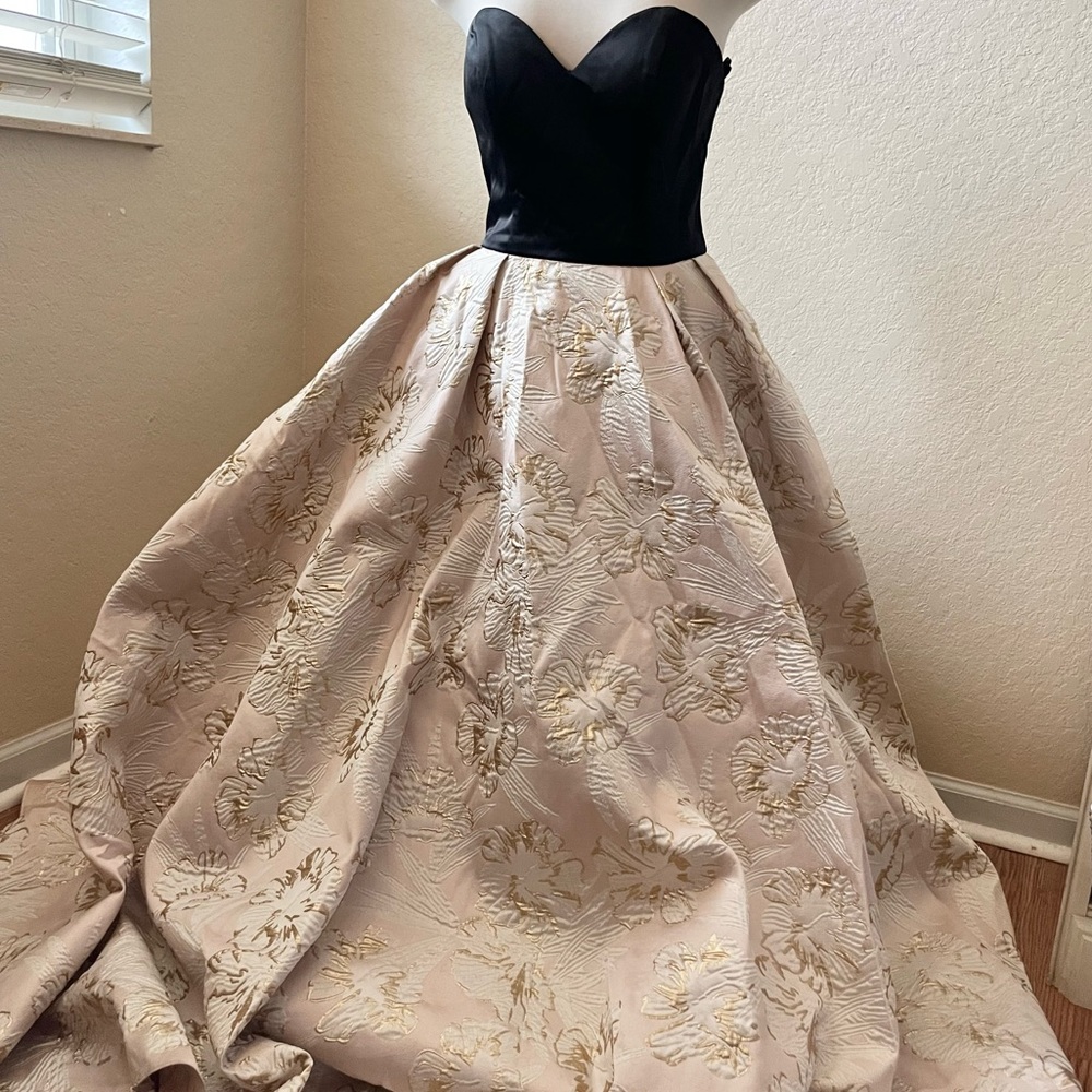 Clarisse Couture Floral Embroidered Dress